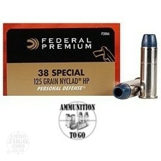 20rds - 38 Special Federal 125gr. Nyclad Hollow Point Ammo